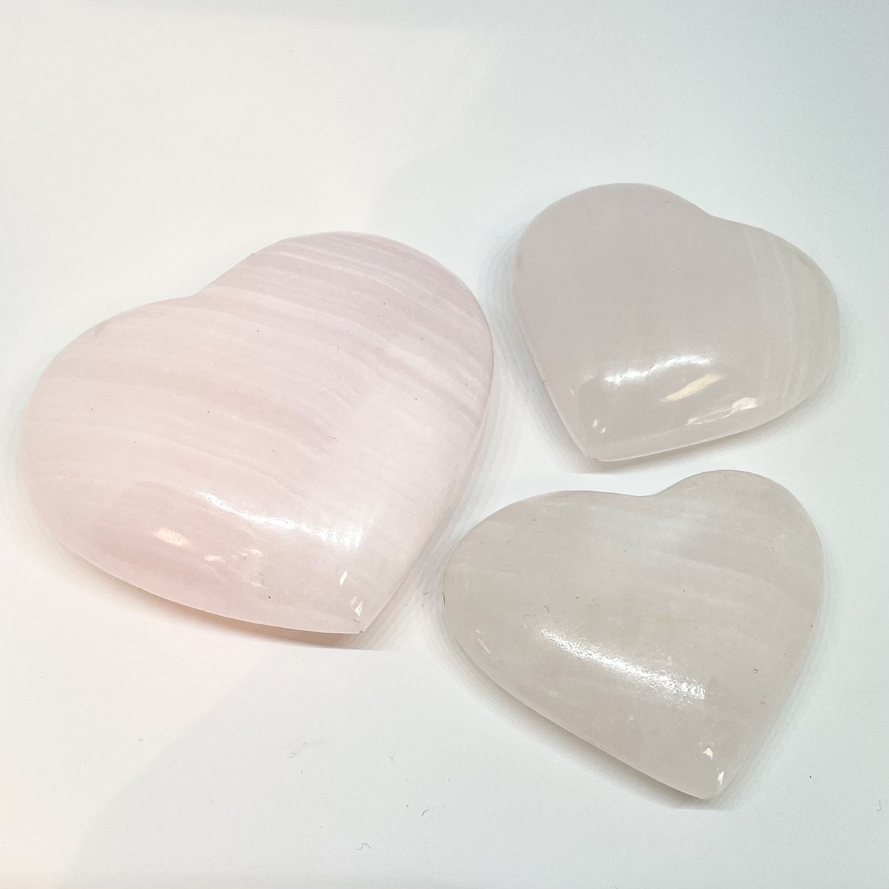 Hjerte kalsitt rosa/mangano