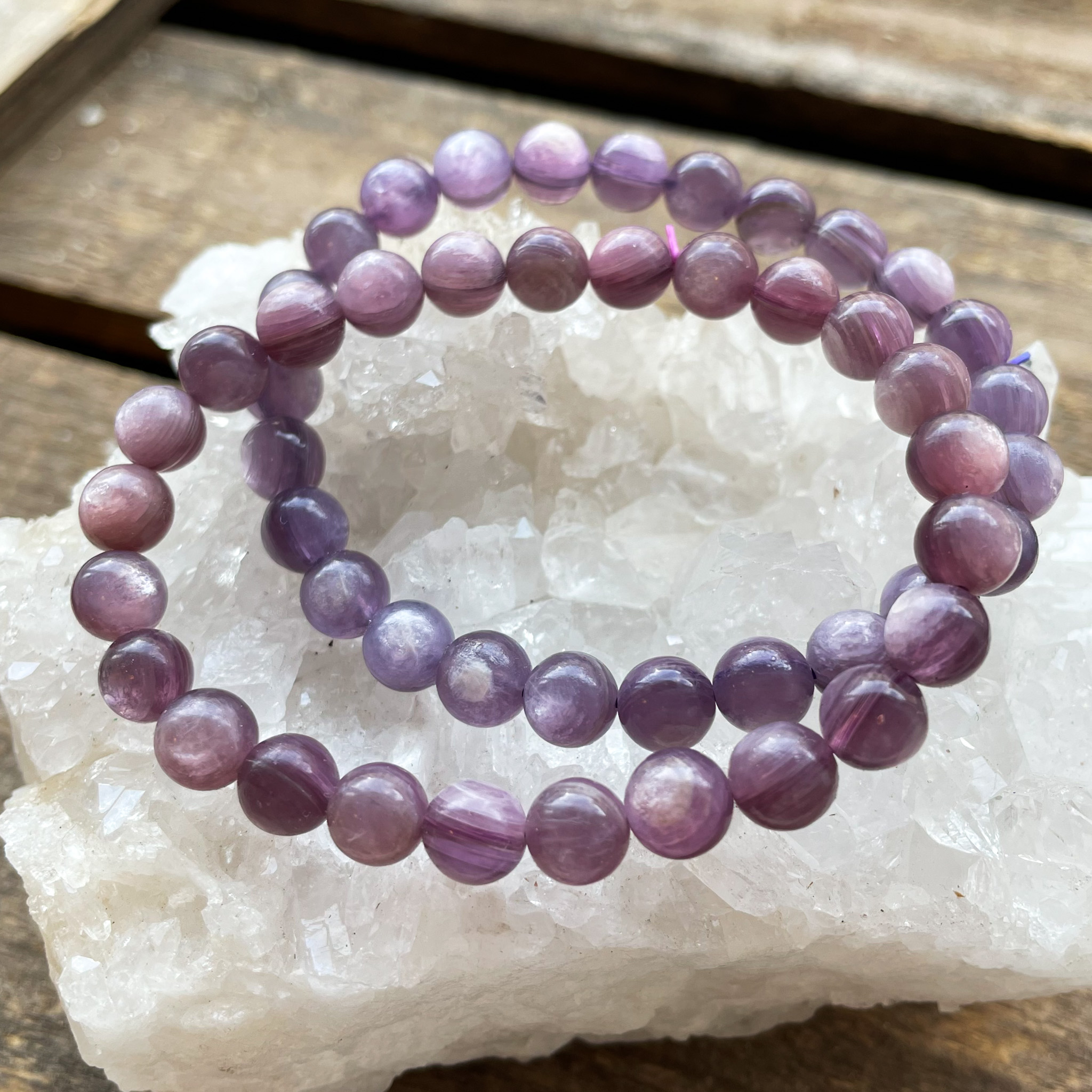 Armbånd lepidolitt mica