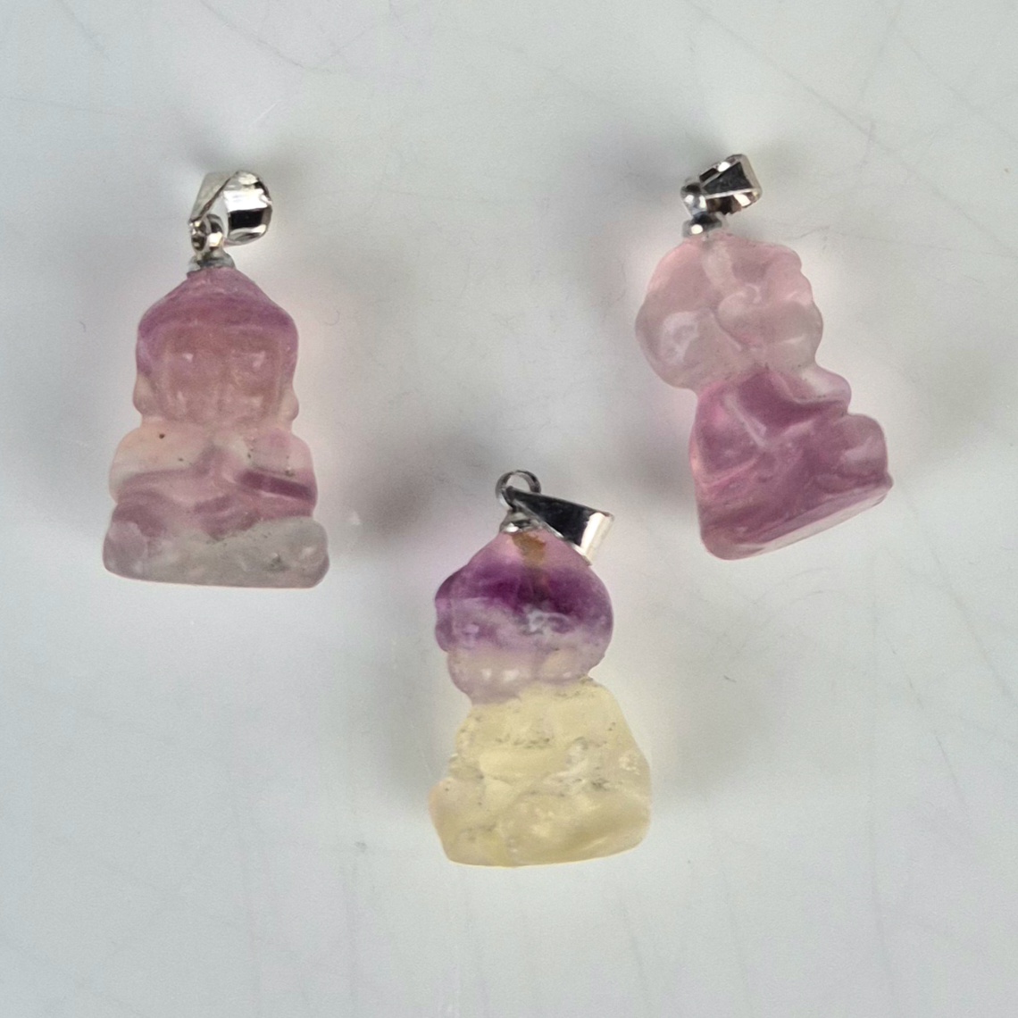 Anheng buddha fluoritt regnbue nr 35