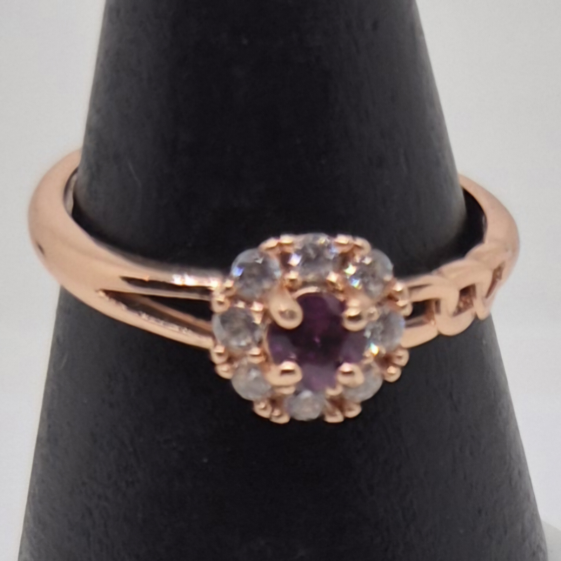 Ring granat nr 1 rosegull