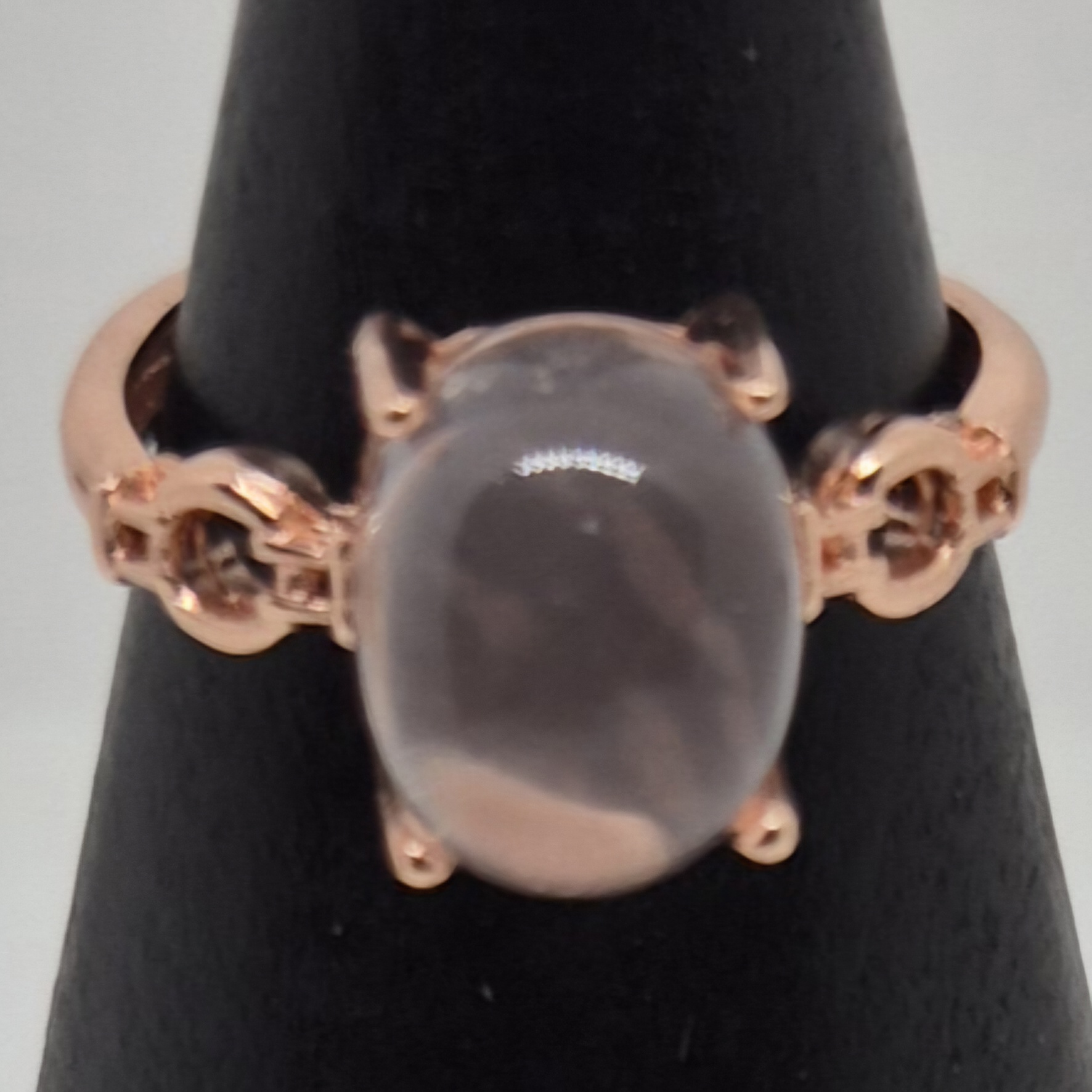 Ring rosenkvarts nr 2 rosegull