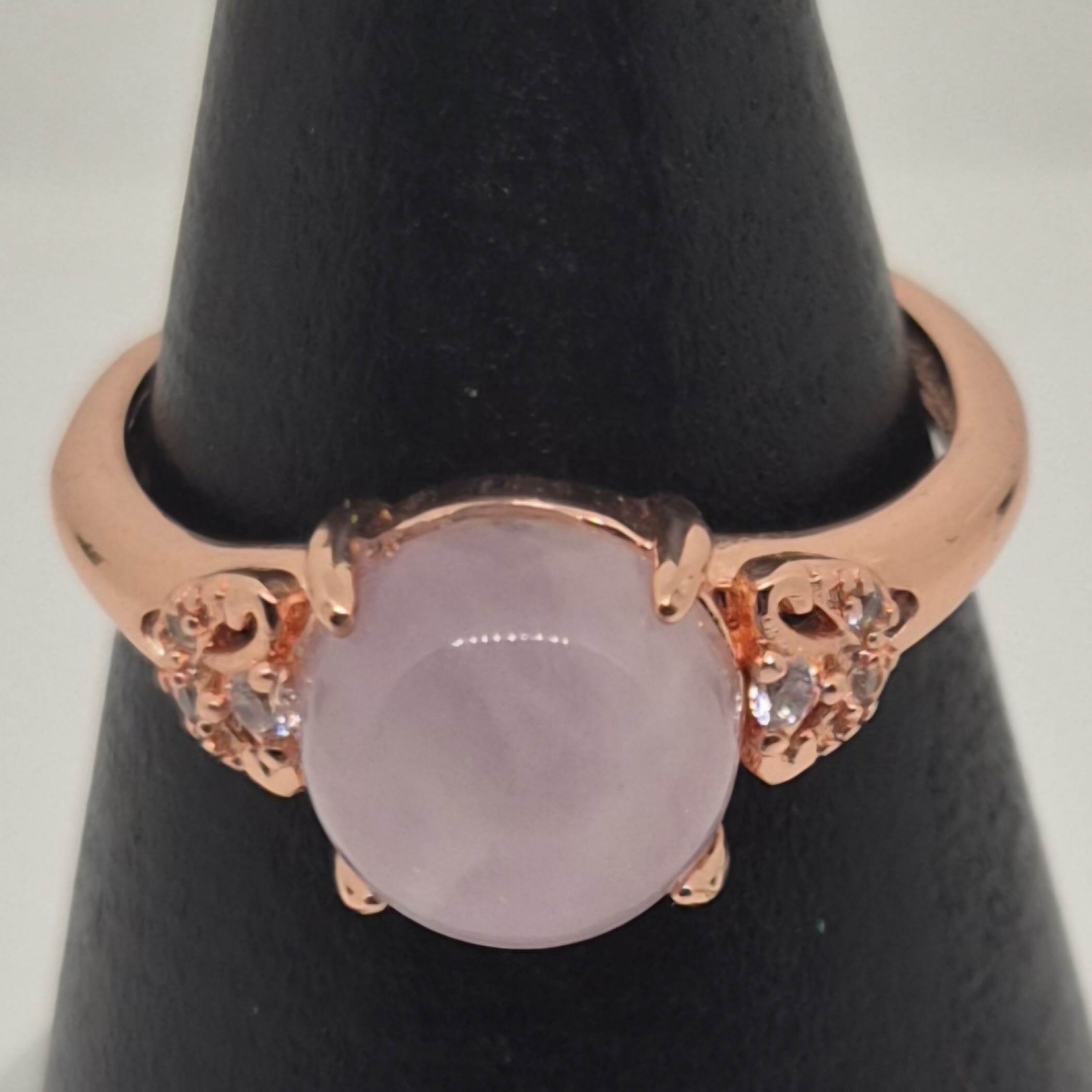 Ring kunzitt nr 3 rosegull