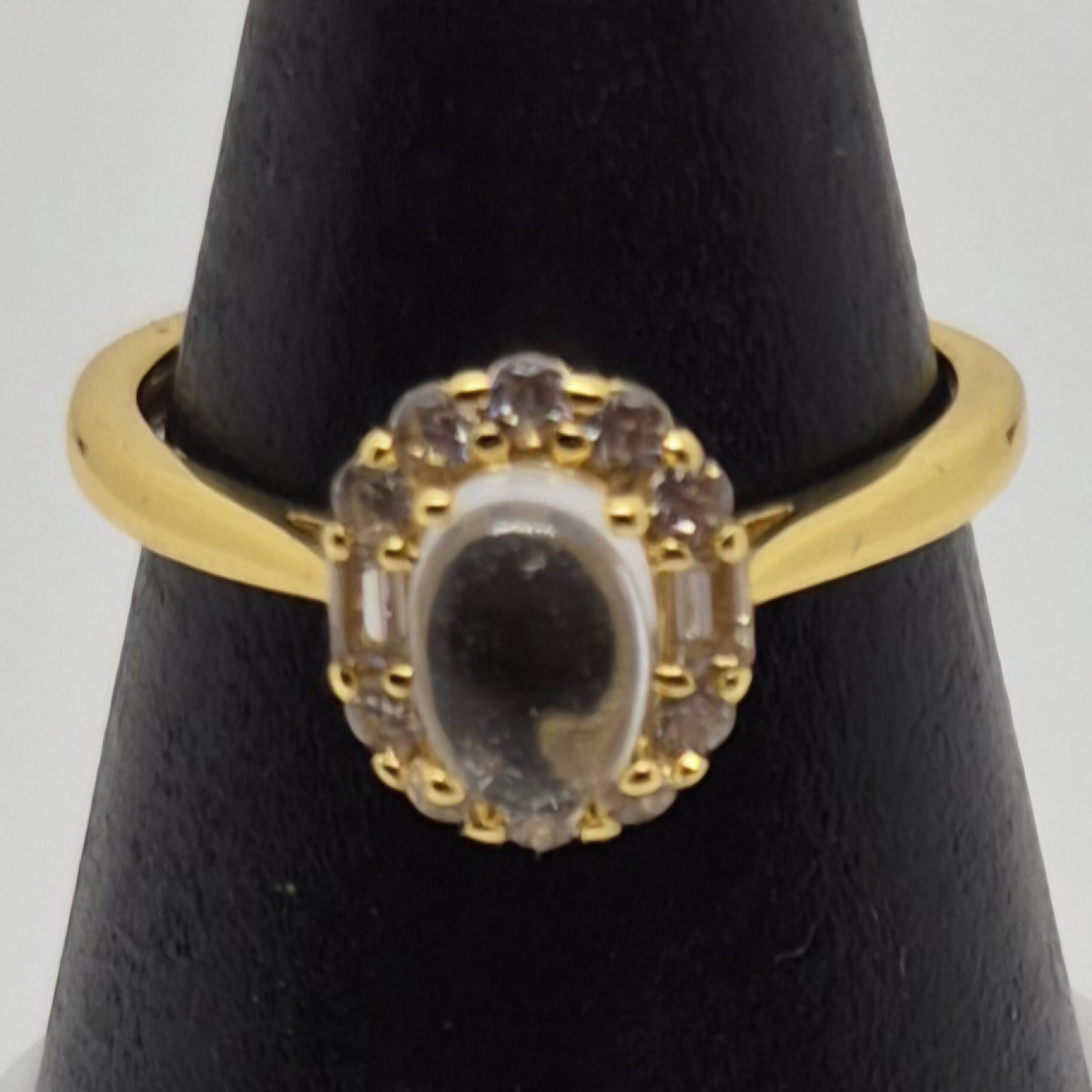 Ring bergkrystall gull 1.3.5