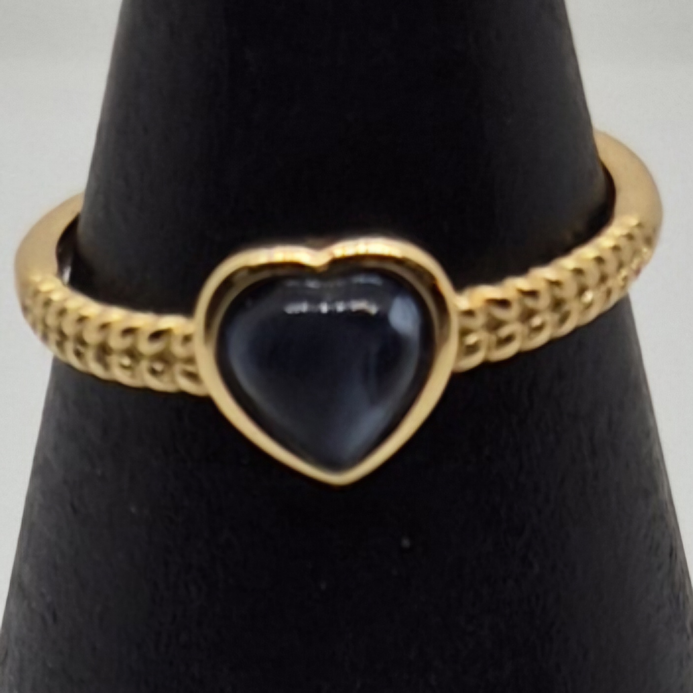 Ring pietersitt (gullkvarts) 925 sølv, gullduble 1.3.9