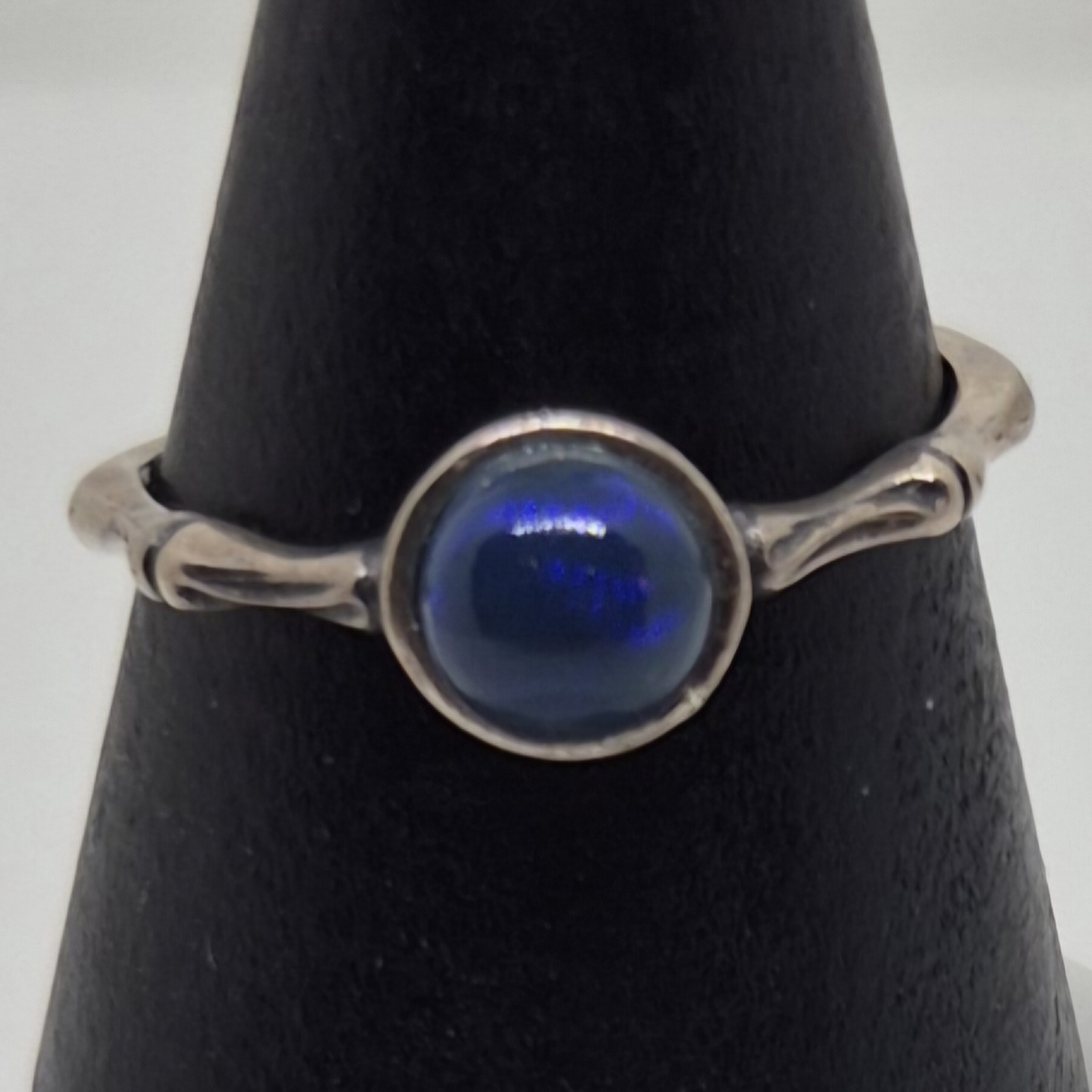 Ring opal mørk 925 sølv 1.4.8