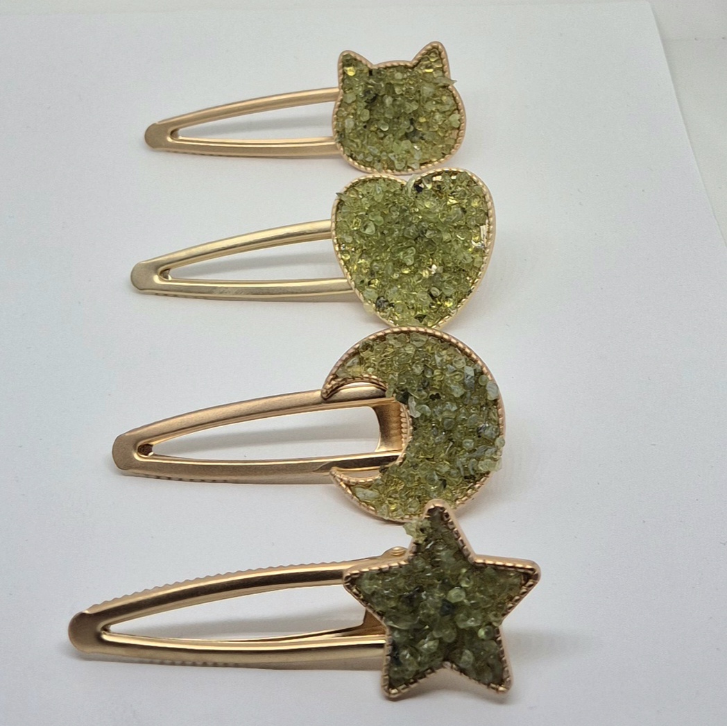 Hårspenne peridot