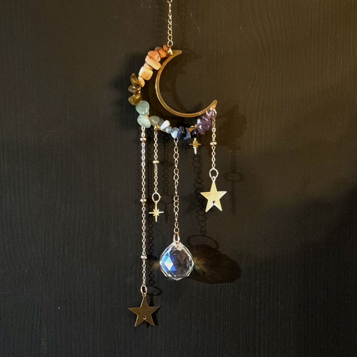 Solfanger (suncatcher) måne syv chakra