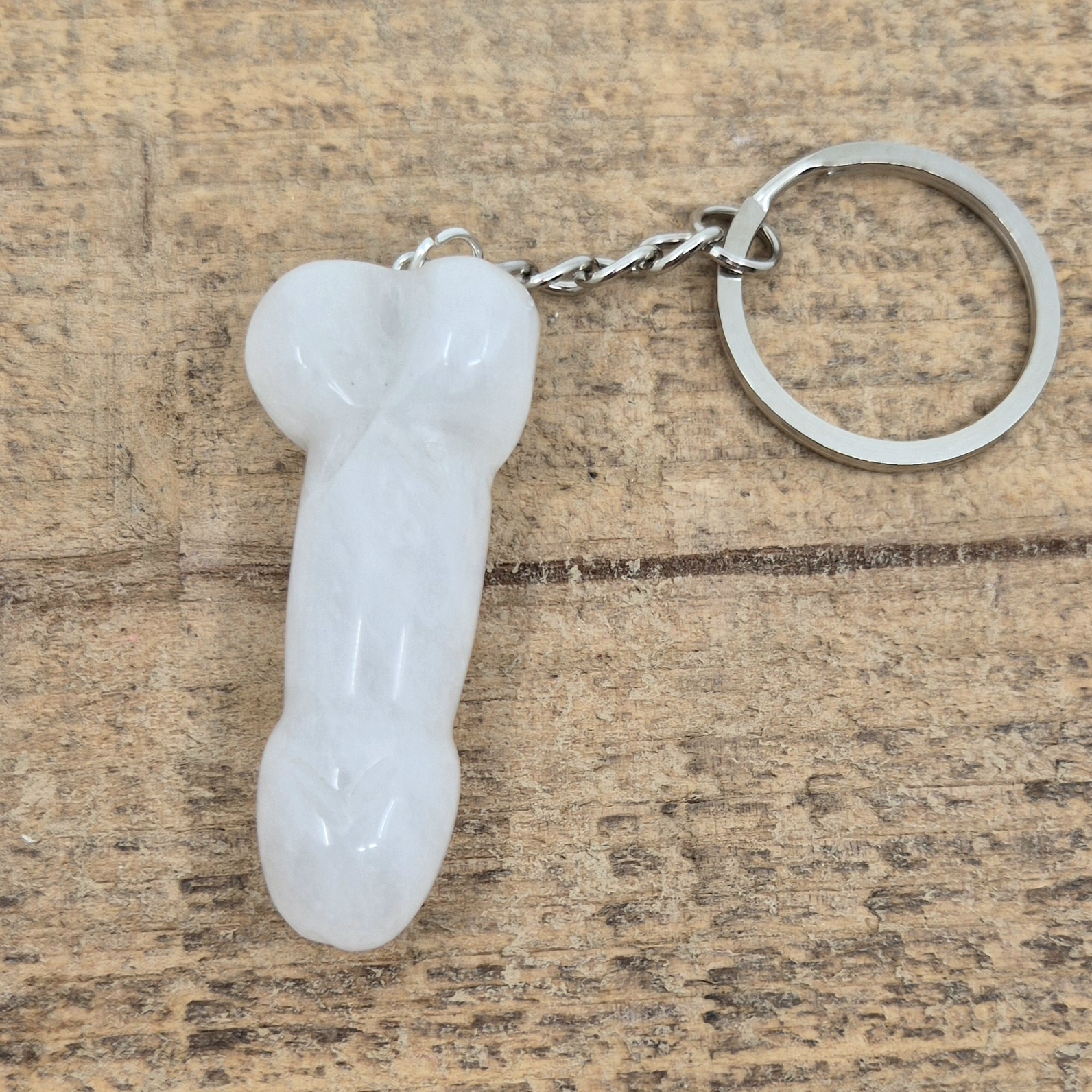 Nøkkelring ding-ding bergkrystall