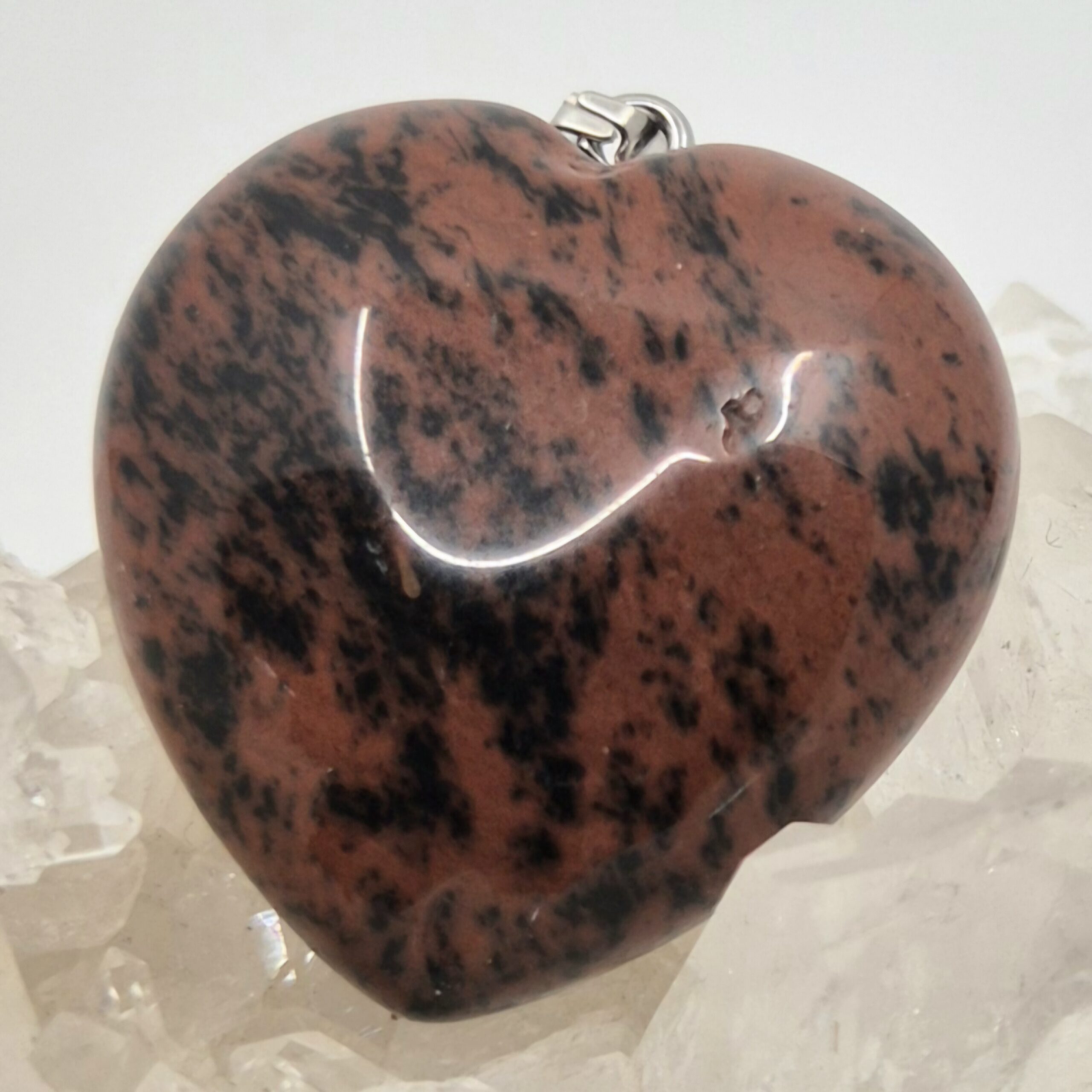 Anheng hjerte obsidian mahogny