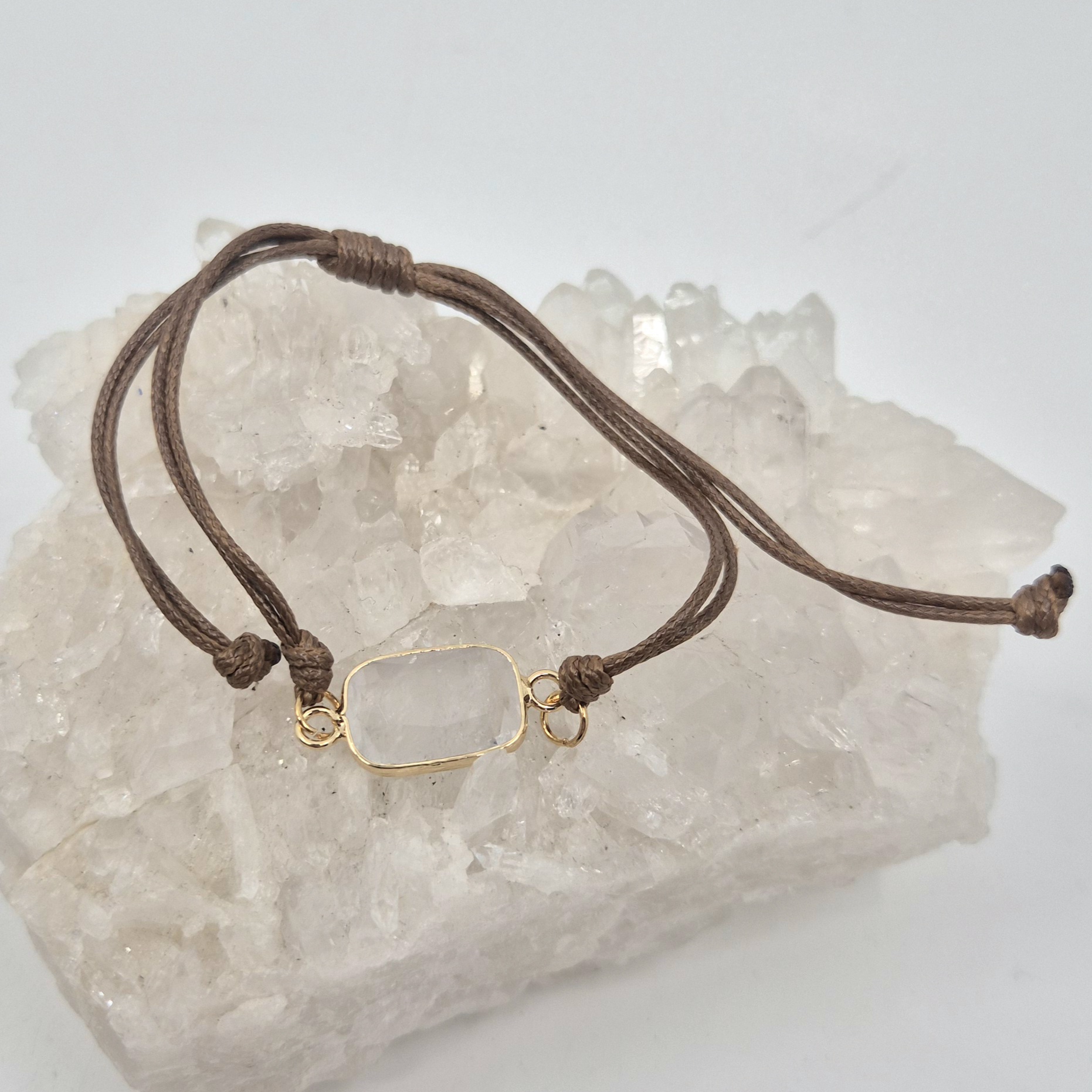 Armbånd tråd bergkrystall