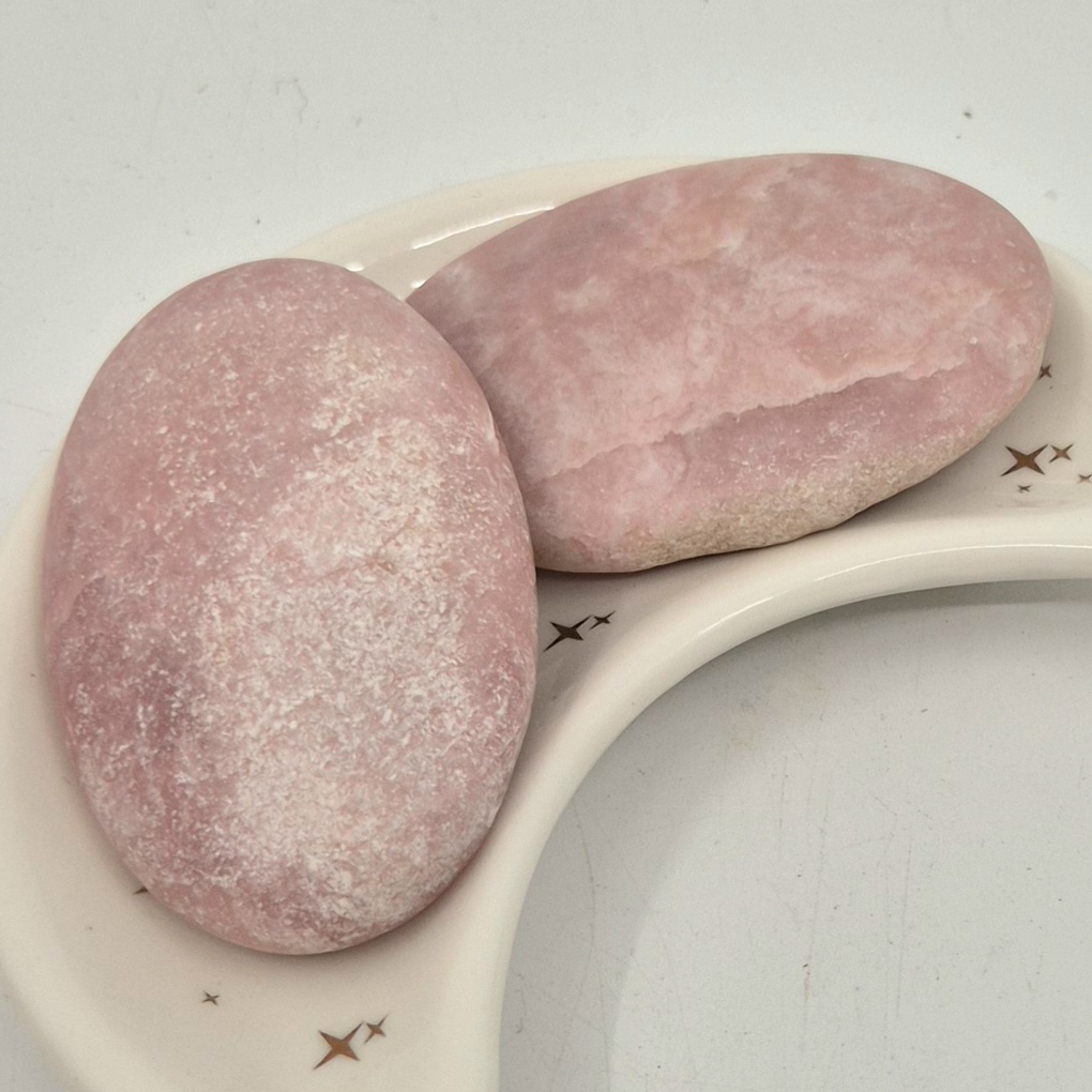 Håndstein (palmstone) opal rosa
