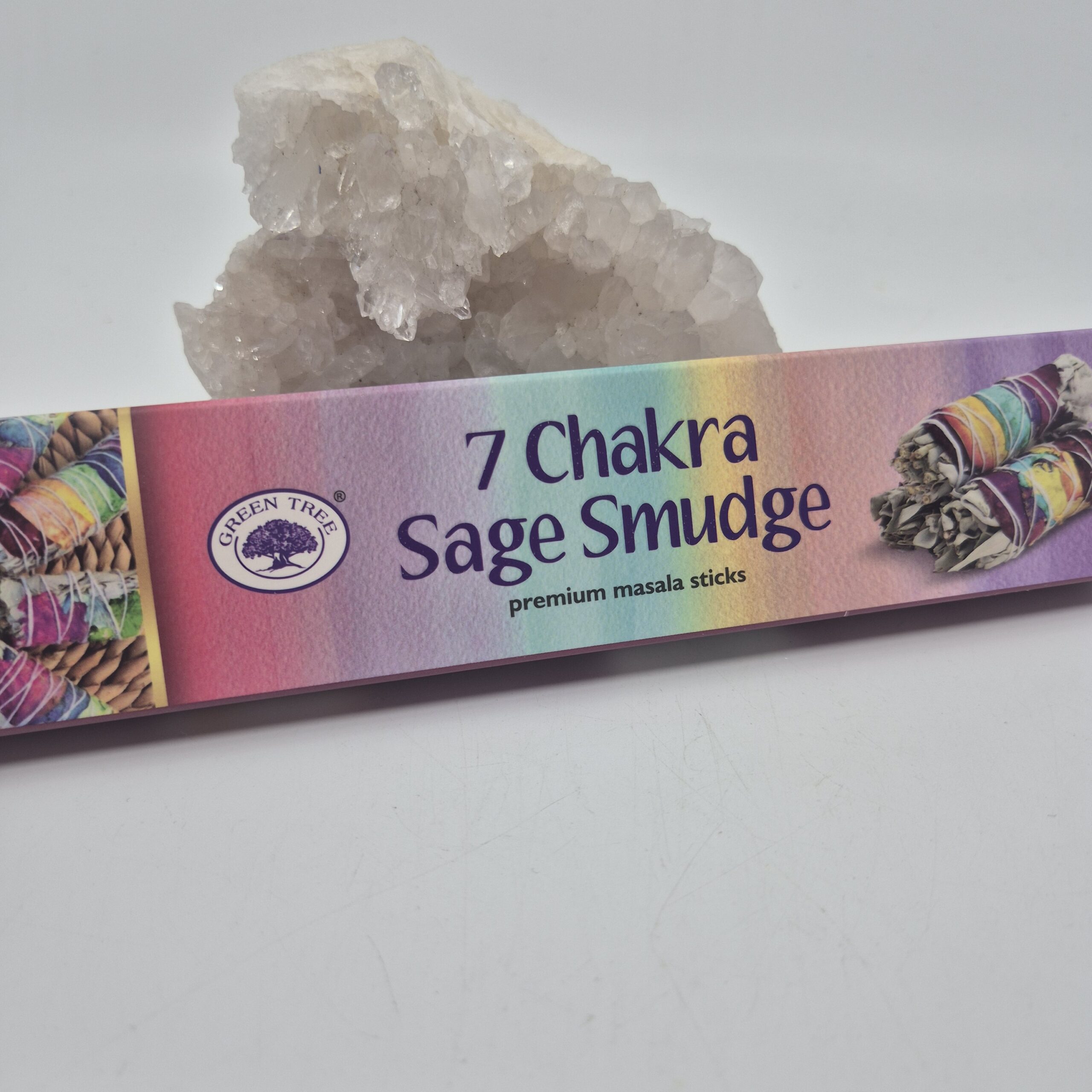 Green Tree 7 chakra sage smudge røkelsespinner